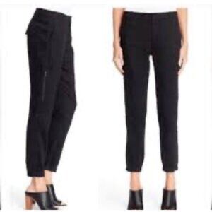 Vince‎ Womens Black Jogger Pants Size 0 Cropped Lightweight Tapered